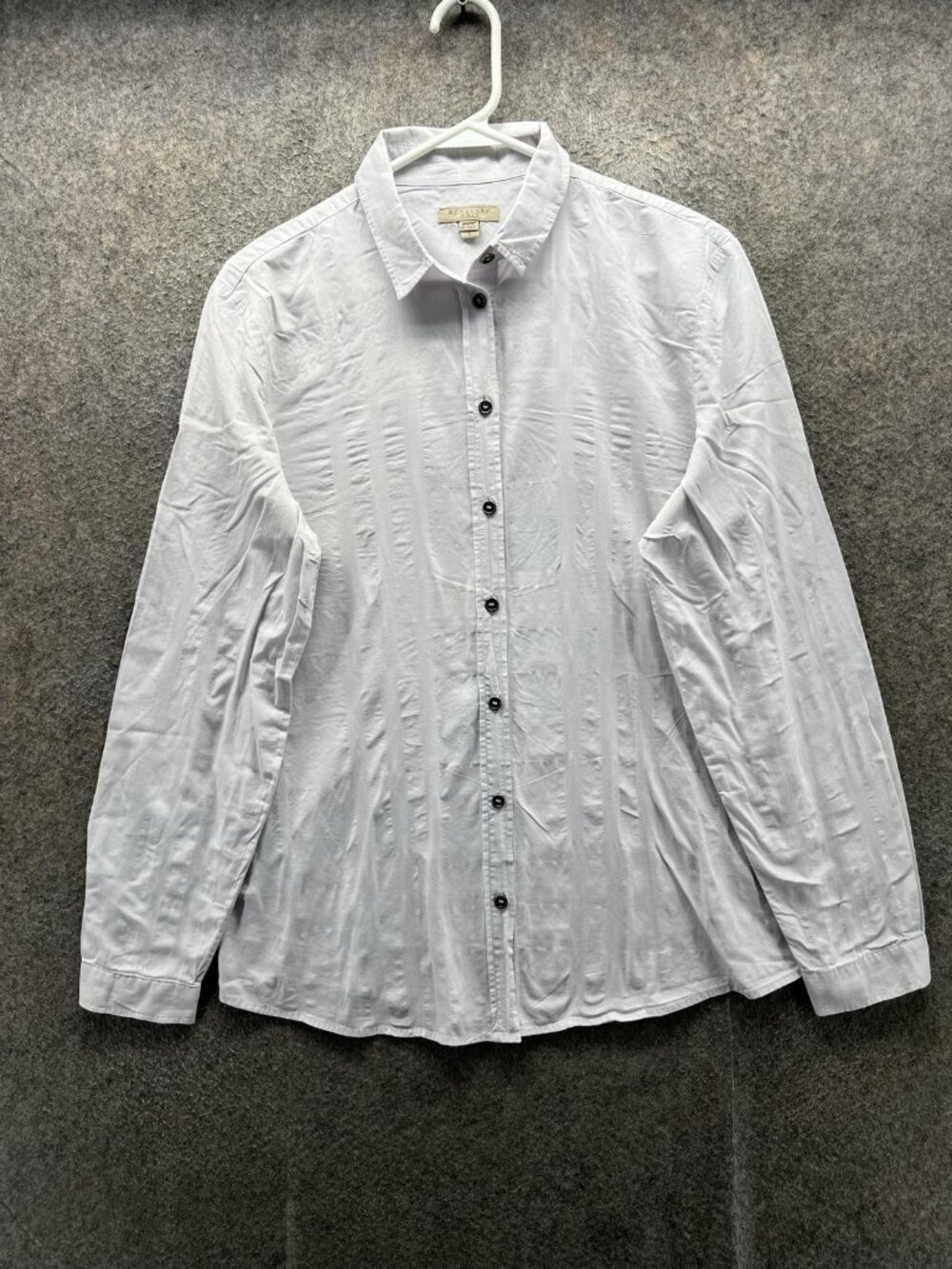 Burberry Shirt Men Large White Long Sleeve Button Up Cotton Dress Casual Woven